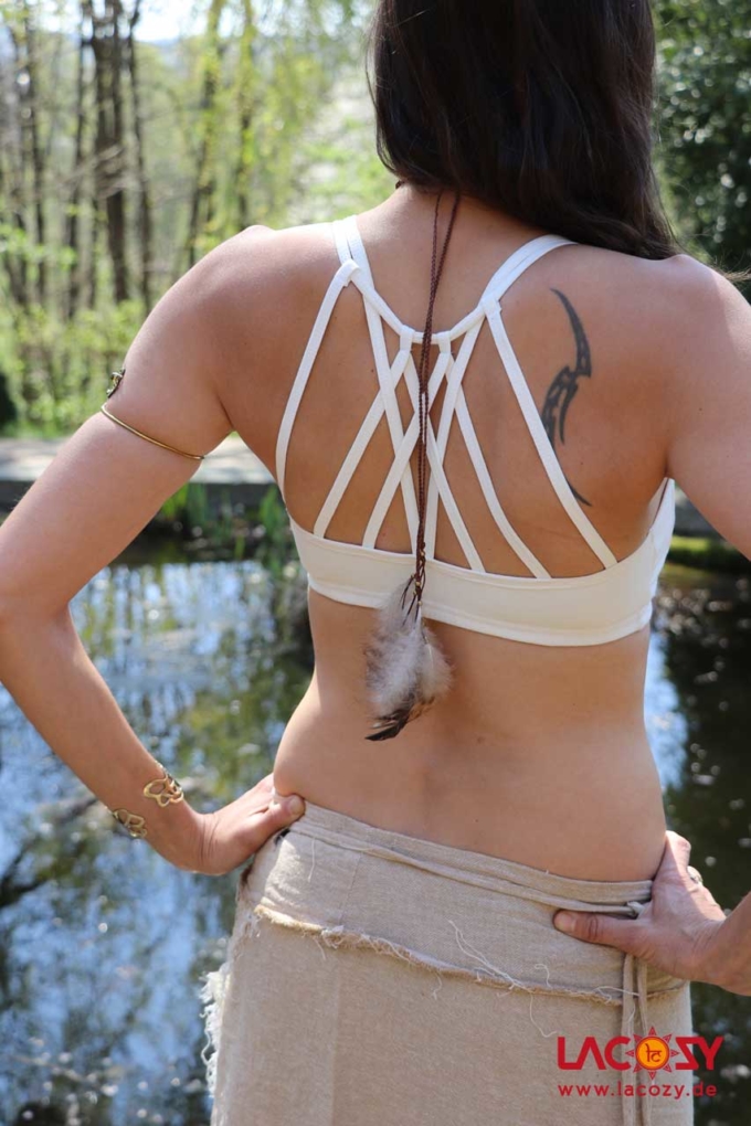 Yoga Top SKY Bustier Oberteil Weiß – Bild 4