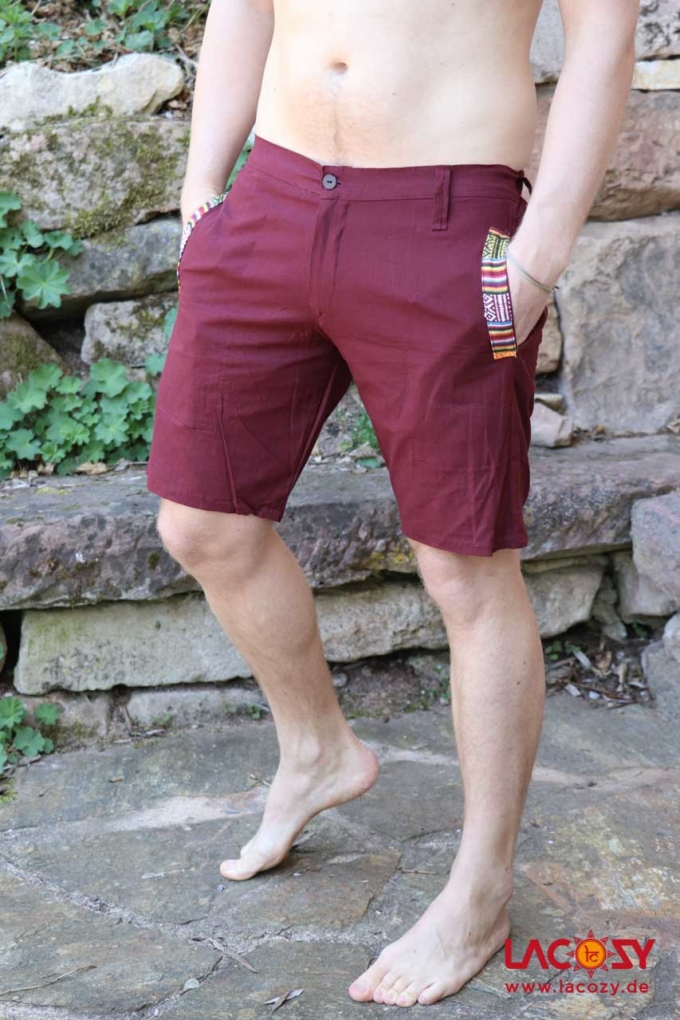 Freizeithose ETHNIC Herrenhose Herren | Aubergine