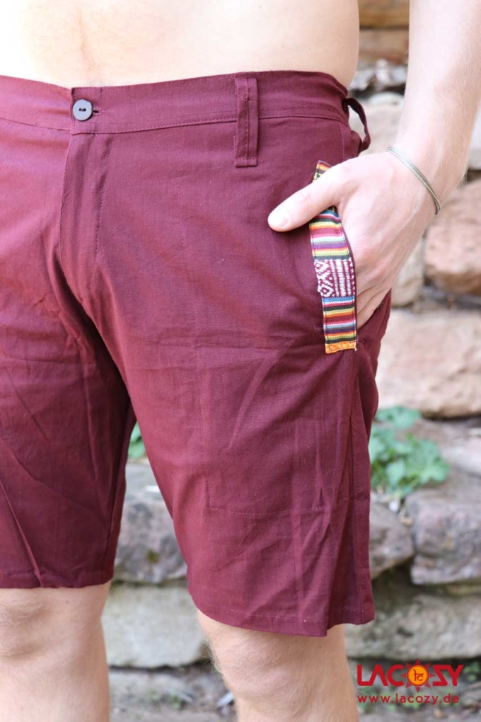 Freizeithose ETHNIC Herrenhose Herren | Aubergine – Bild 3