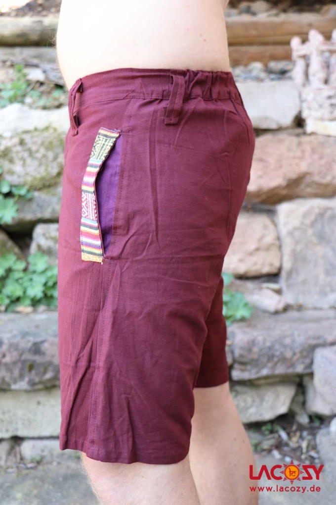 Freizeithose ETHNIC Herrenhose Herren | Aubergine – Bild 4