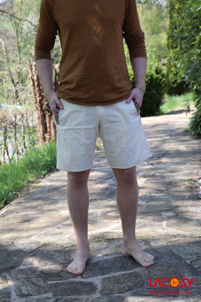 Freizeithose ETHNIC Herrenhose Herren Natur