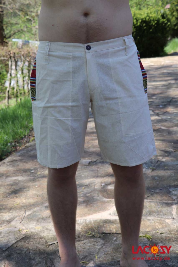Freizeithose ETHNIC Herrenhose Herren Natur – Bild 5
