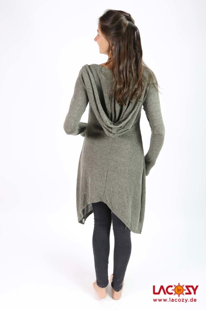 Strickjacke COZY Cardigan *Grün-Grau* – Bild 2