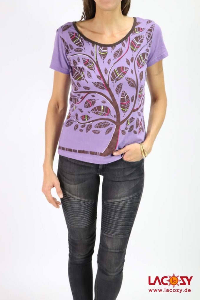 T-Shirt LEBENSBAUM Lila – Bild 2