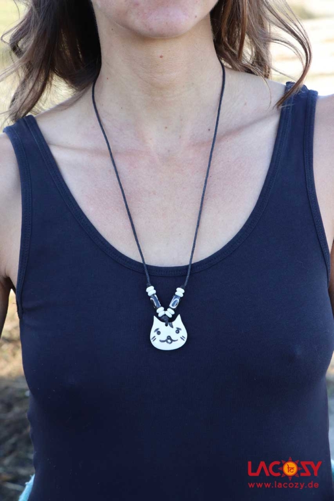 Kette MIEZE | Yak Knochen | Weiss – Bild 3