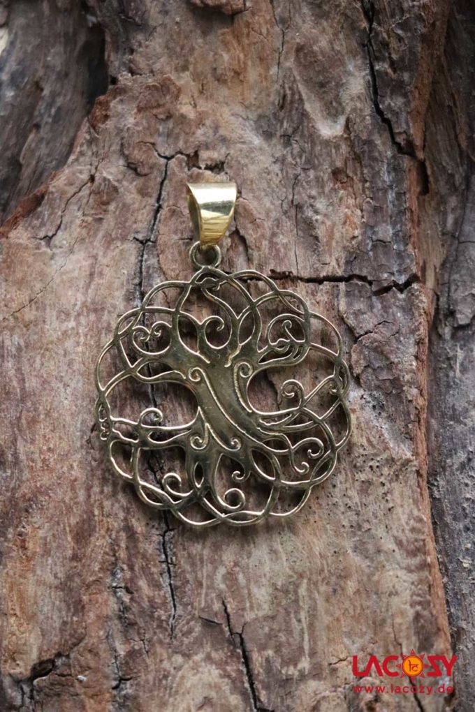 Filigraner WELTENBAUM Anhänger | Yggdrasil | Gold – Bild 3