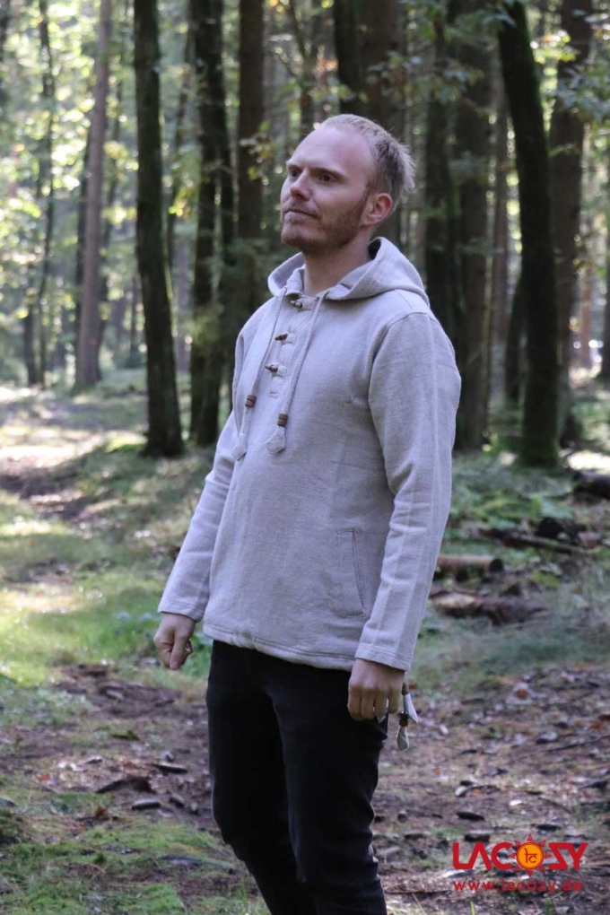 Kuschliger Herren Hoodie TARO Herren | Natur – Bild 4