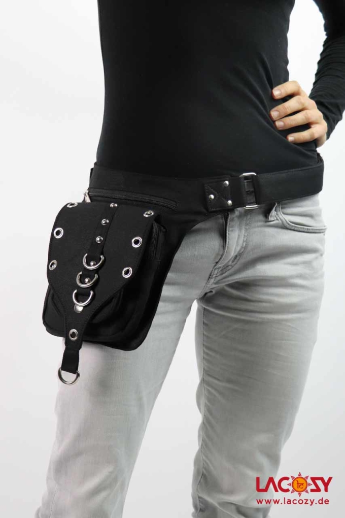 Gürteltasche Bauchtasche Unisex | Schwarz Silber