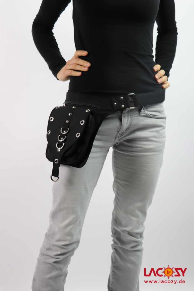 Gürteltasche Bauchtasche Unisex | Schwarz Silber – Bild 5