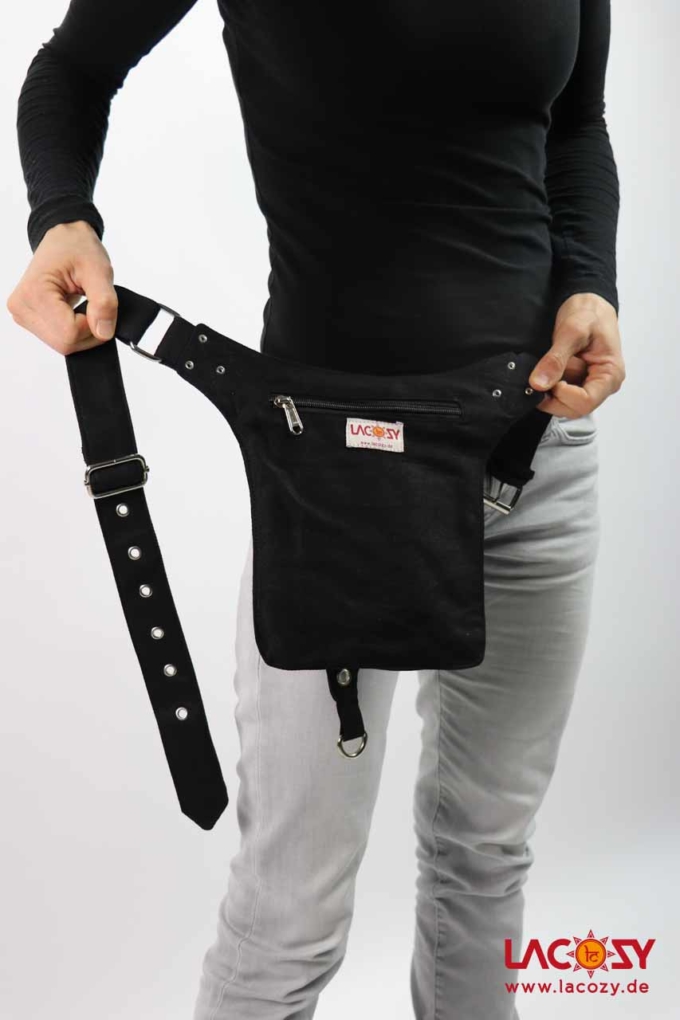 Gürteltasche Bauchtasche Unisex | Schwarz Silber – Bild 6