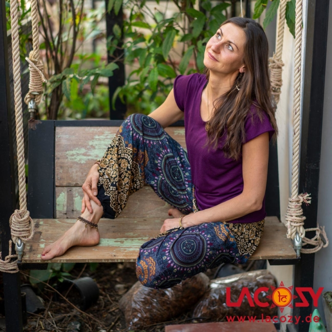 Luftige Pumphose SHIVA Yogahose Damen Grau – Bild 5