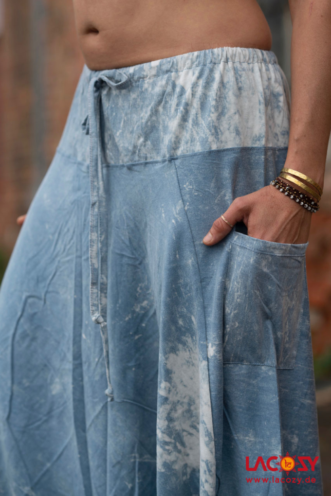 Weiche Haremshose ANI Unisex | Hellblau – Bild 7