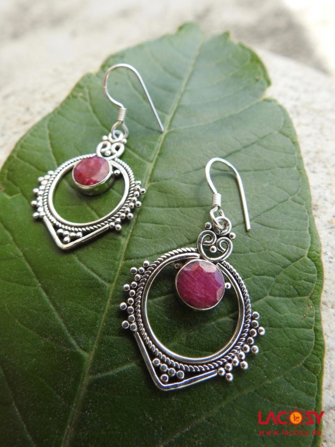 Ohrringe RUBY  925 Silber – Bild 3