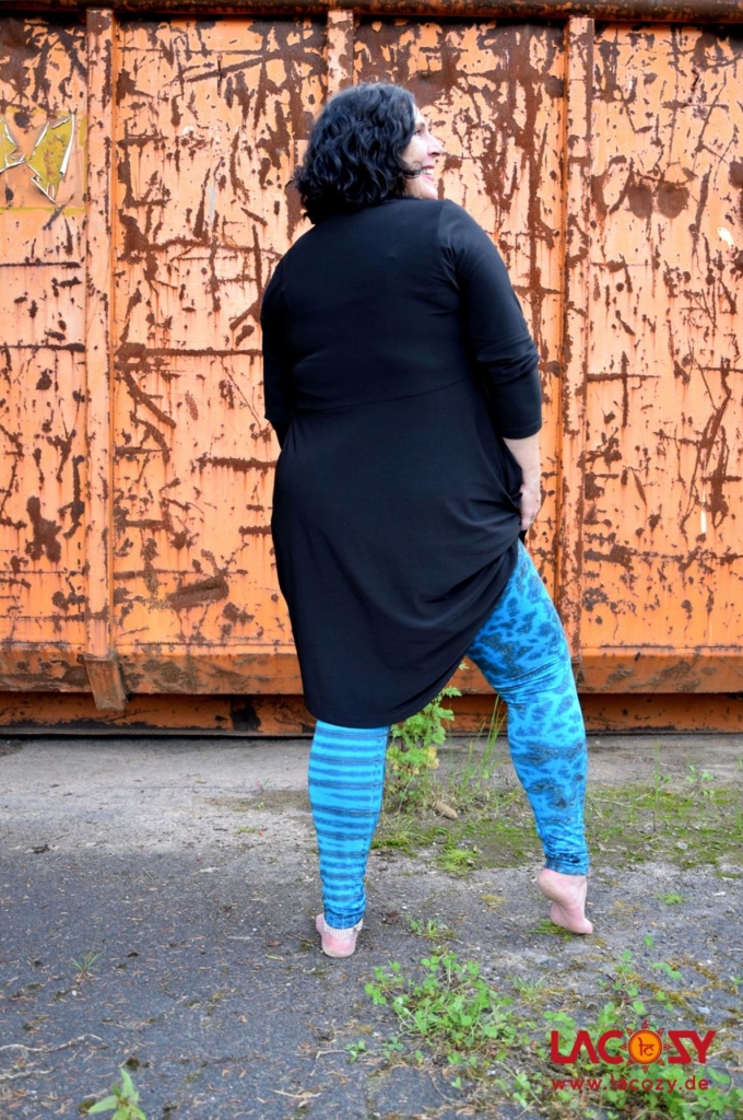 Leggings M- XXL Batikleggings Damen Petrol – Bild 3