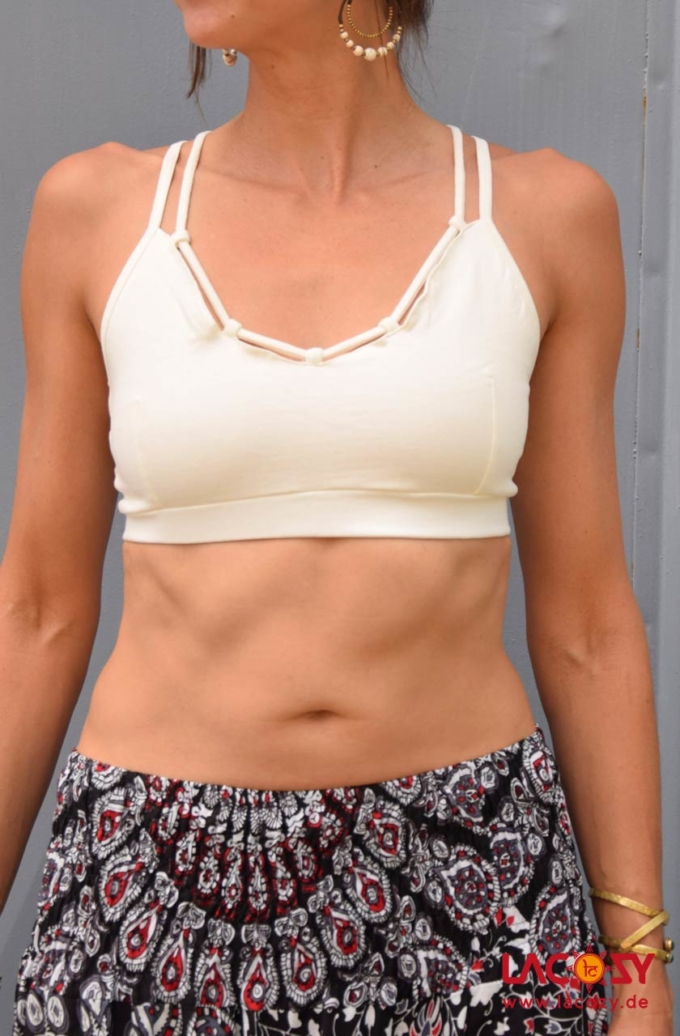 Yoga Top RIO Bustier Oberteil | Weiß – Bild 2