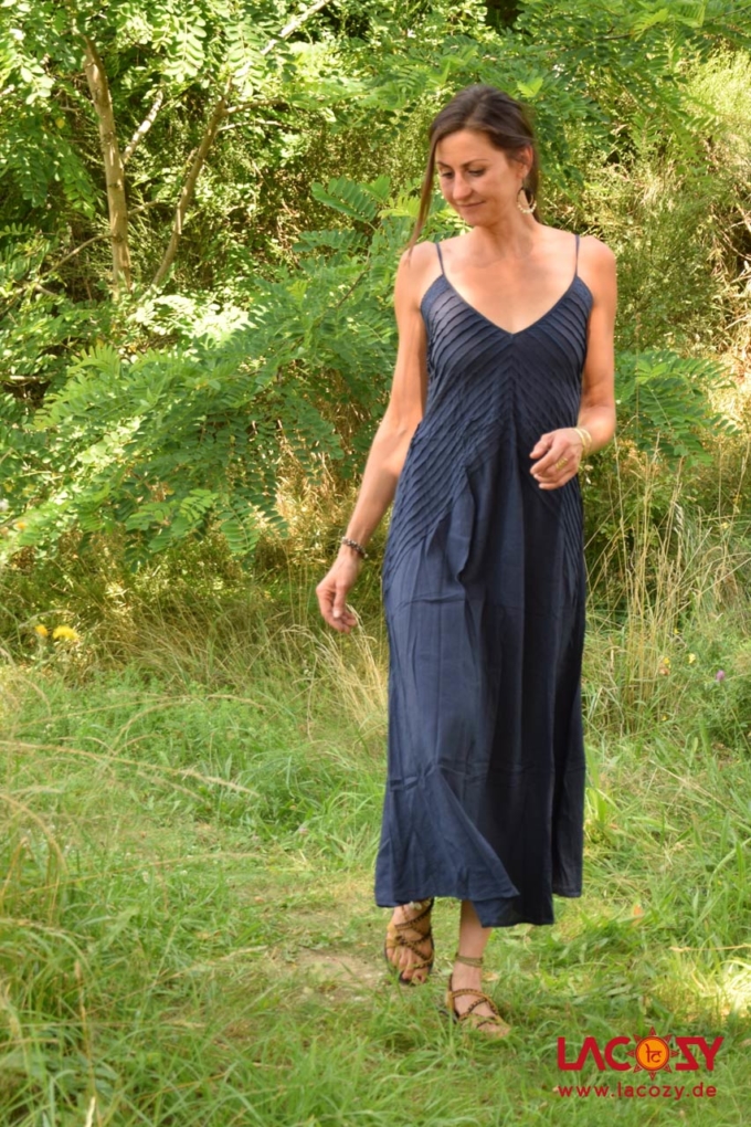 Langes Kleid PRANA Sommerkleid Damen Dunkelblau – Bild 4