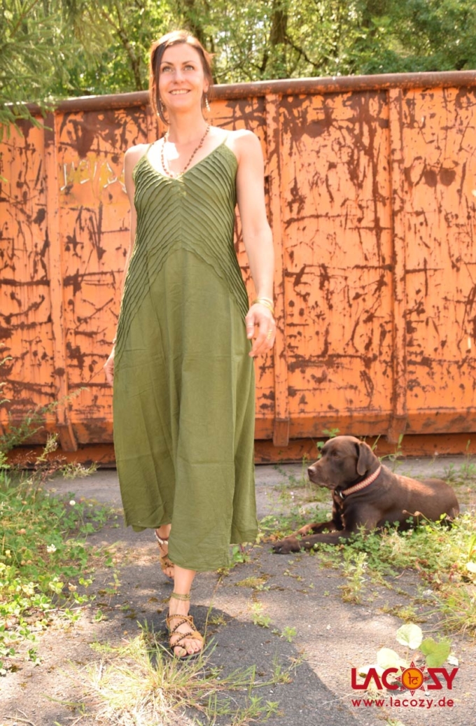 Langes Kleid PRANA Sommerkleid Damen Khaki – Bild 5