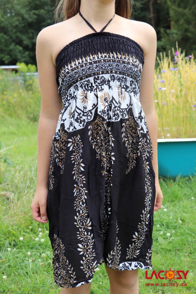 Kleidchen und Rock BLUMEN Schwarz | Weiss – Bild 5