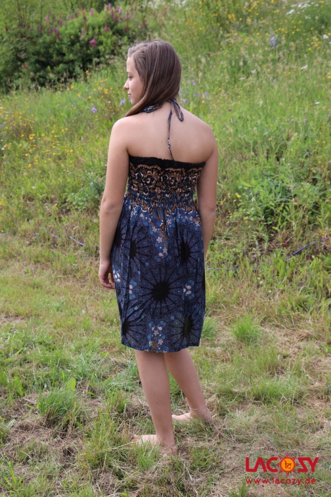 Sommerkleid und Rock mit Paisleymuster Dunkelgrau – Bild 4