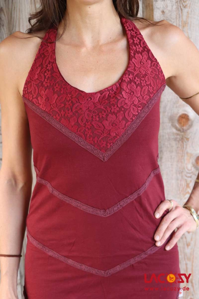 Longtop | Minikleid MAITREYA mit Bustier ROT – Bild 5