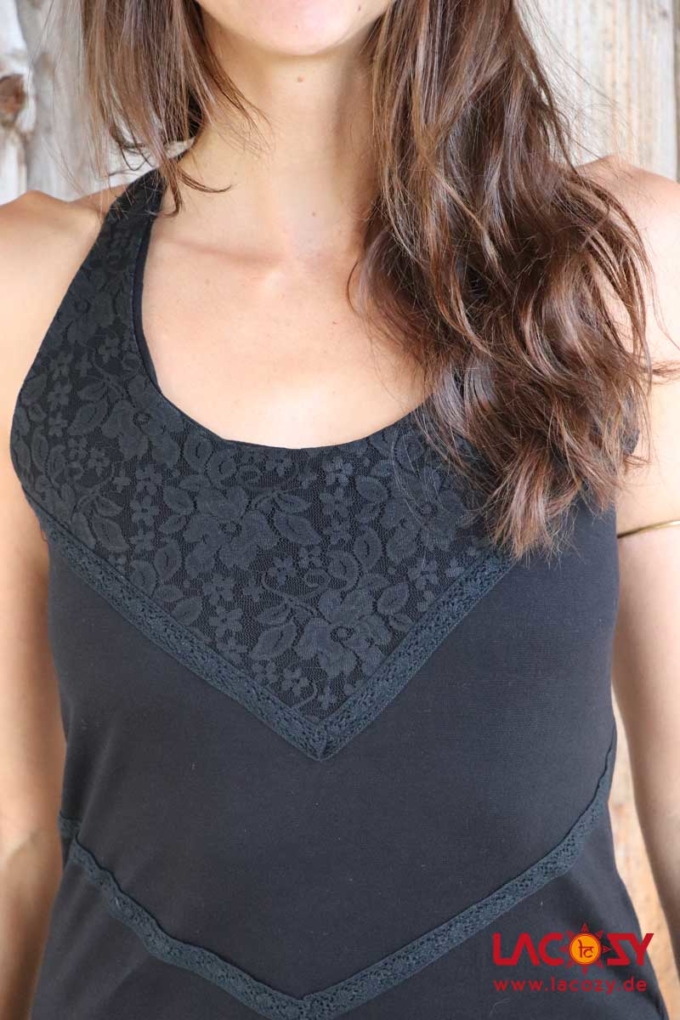 Spitzentop / Minikleid MAITREYA mit Bustier Schwarz – Bild 4
