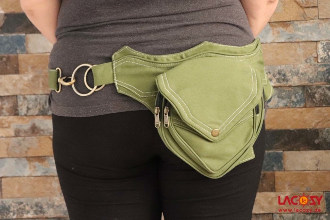 Gürteltasche GRACE Unisex grün | creme – Bild 6