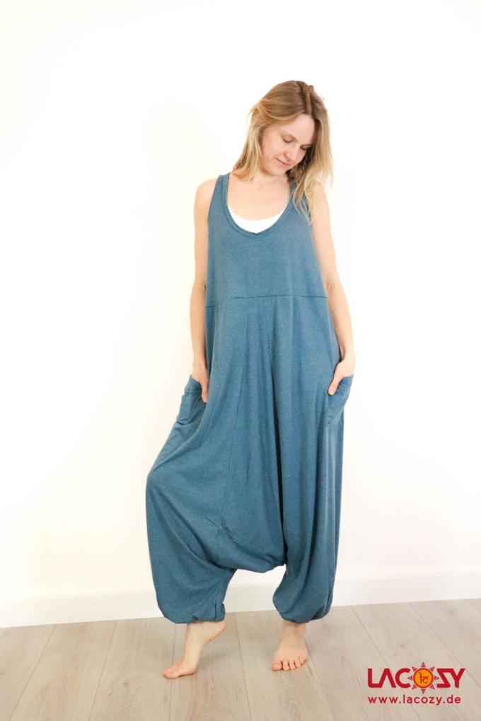 Jumpsuit AKASH Haremstyle Overall | Petrol – Bild 4