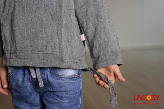 Kinder Hemd Fisherman Kurtha für Kids Grau – Bild 5