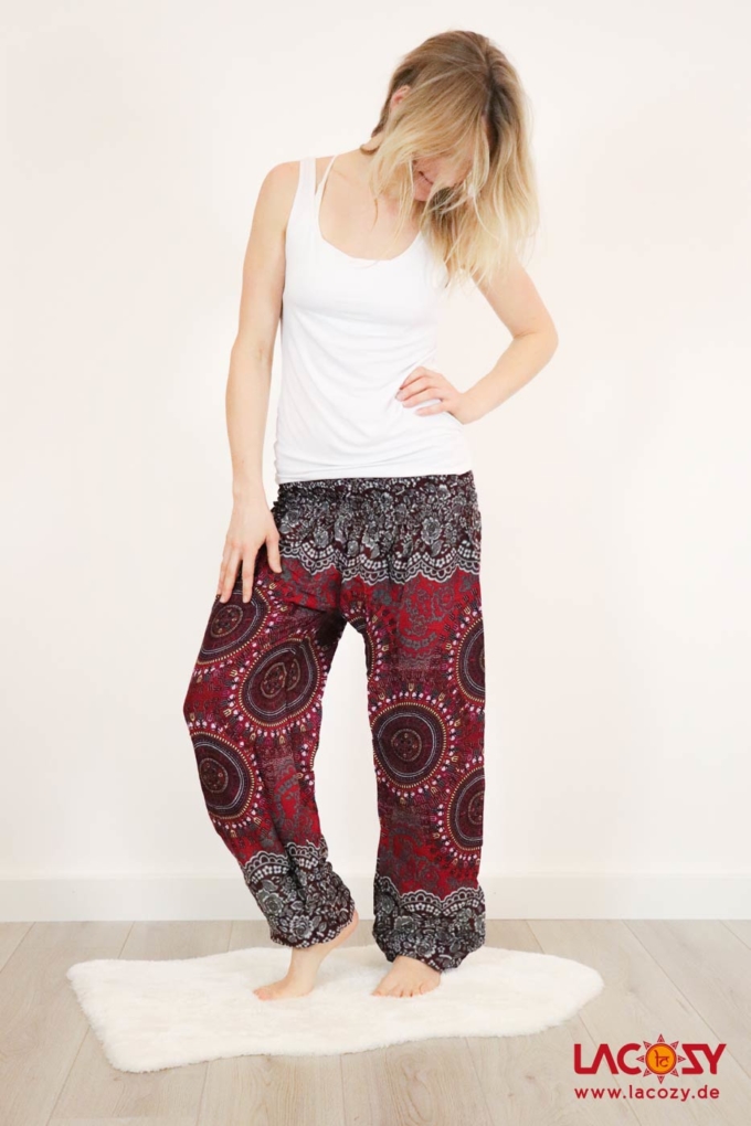 Geschmeidige Pumphose SHIVAJI Yogahose Rot – Bild 3