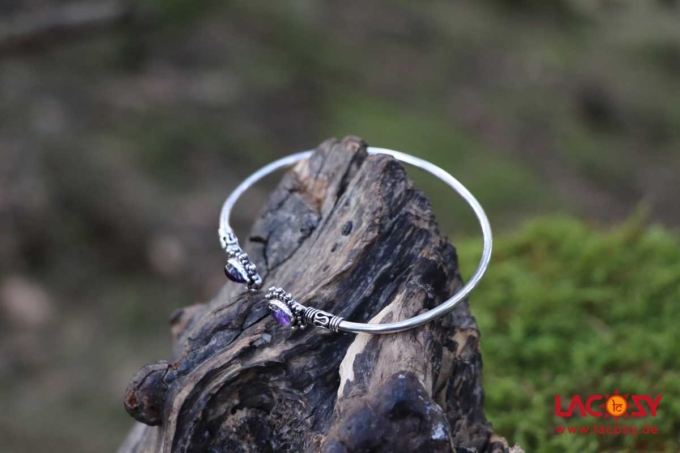 Silberner Armreif mit Amethyst | Silber – Bild 4