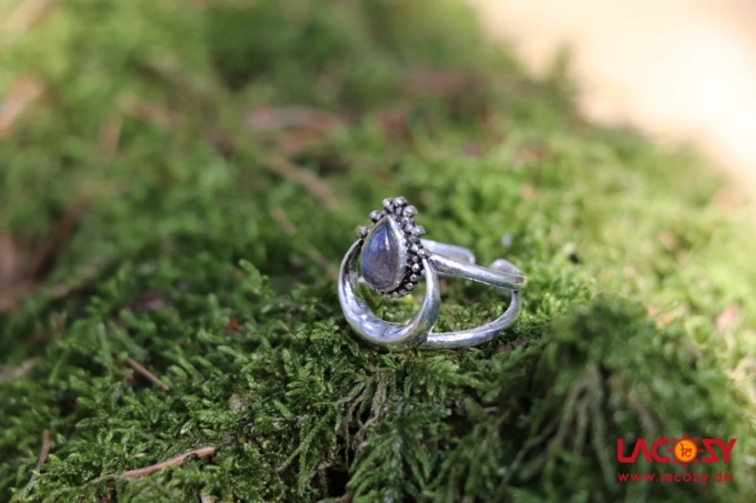 SHIVA MOON Silberring mit Labradorit – Bild 3