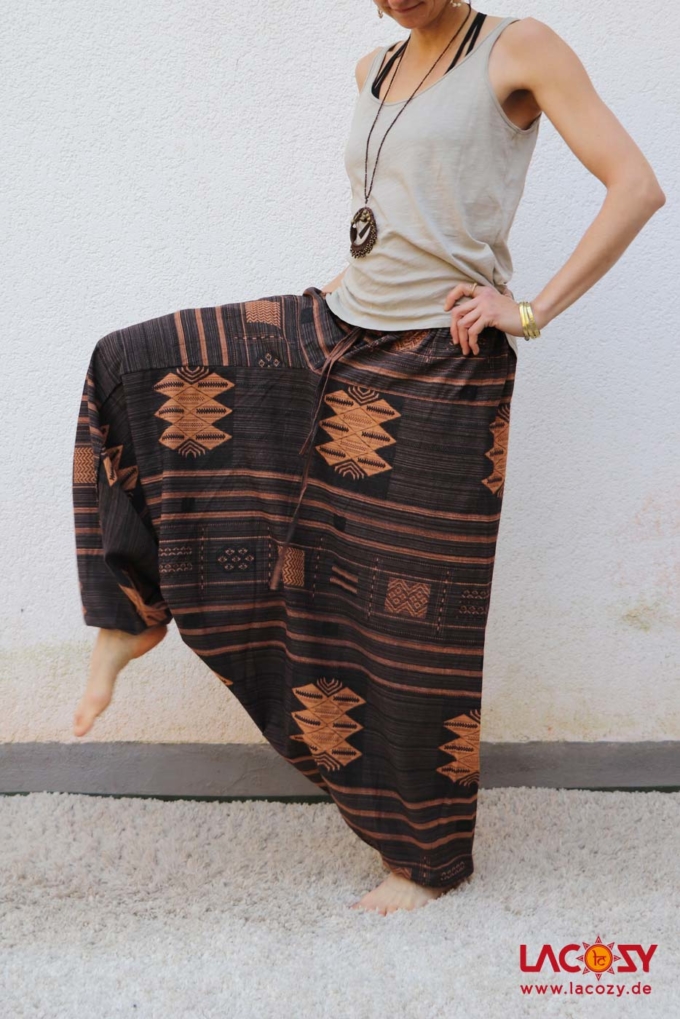 Unisex Haremshose AZTECI | Braun – Bild 3