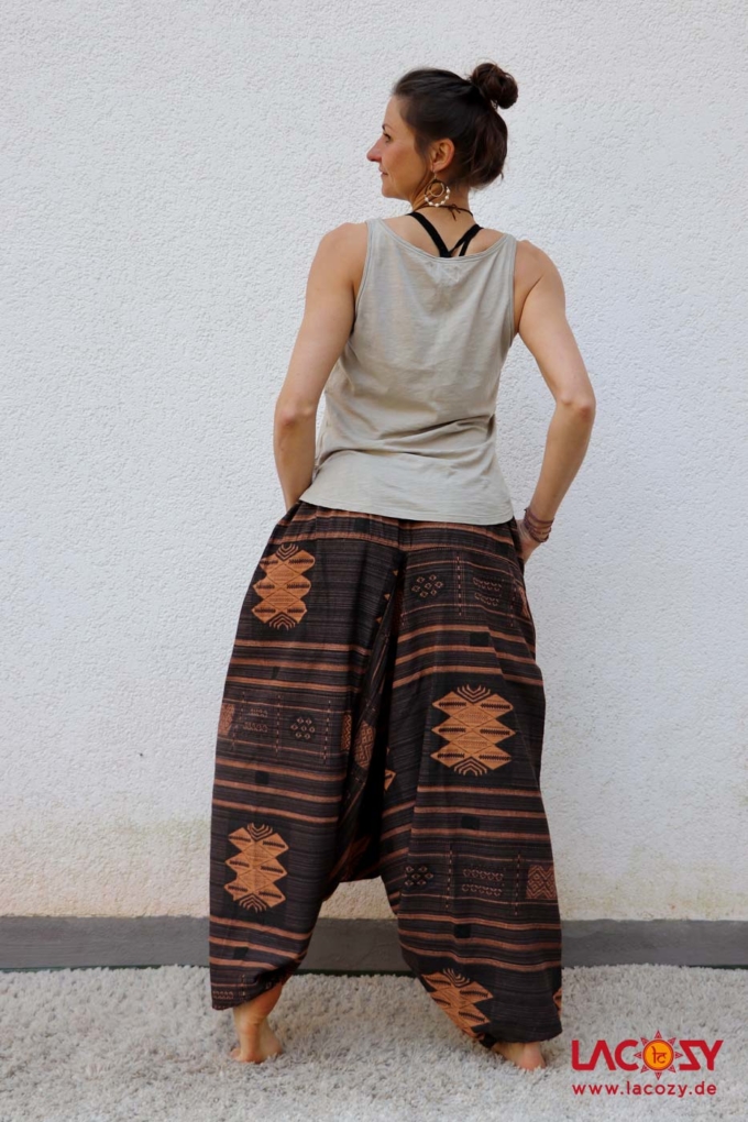 Unisex Haremshose AZTECI | Braun – Bild 5