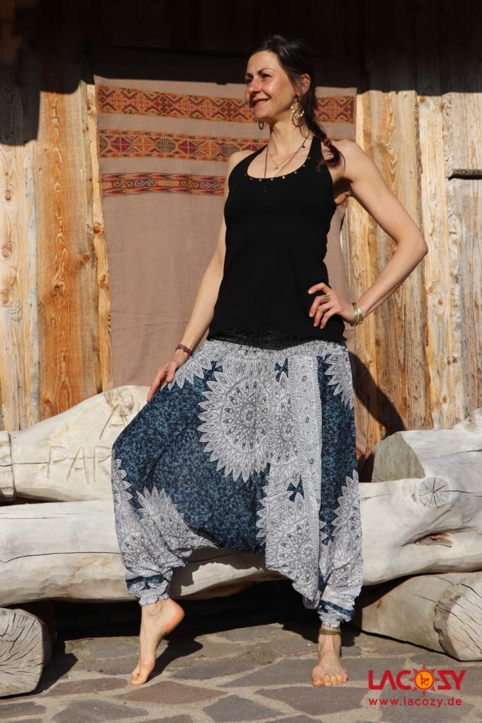 Haremshose Hosenkleid MANDALA | Weiß