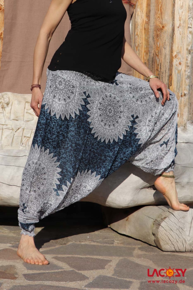 Haremshose Hosenkleid MANDALA | Weiß – Bild 2