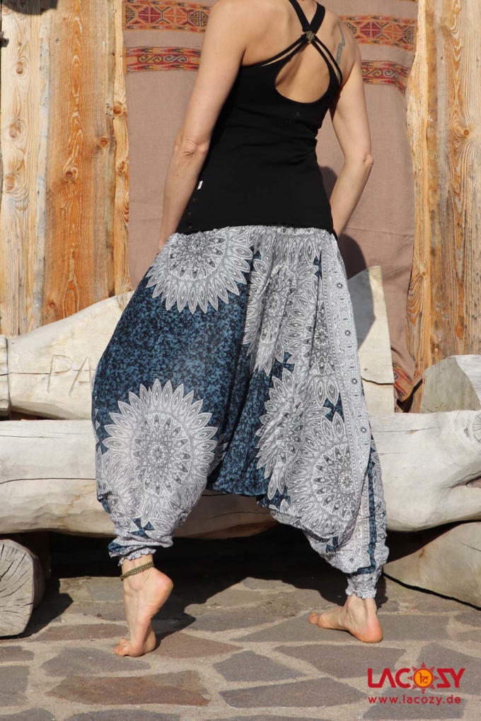 Haremshose Hosenkleid MANDALA | Weiß – Bild 3