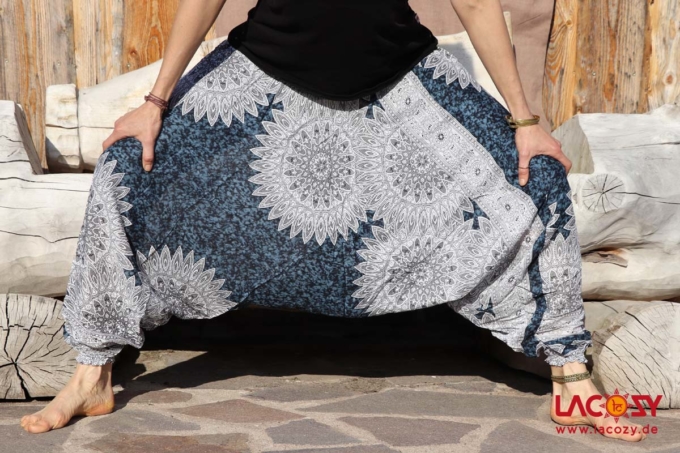 Haremshose Hosenkleid MANDALA | Weiß – Bild 4