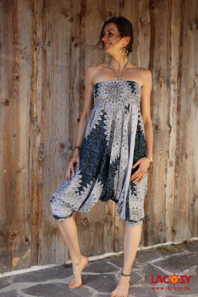 Haremshose Hosenkleid MANDALA | Weiß – Bild 6