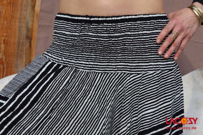 Haremshose  Hosenkleid STRIPES Schwarz | Weiss – Bild 6