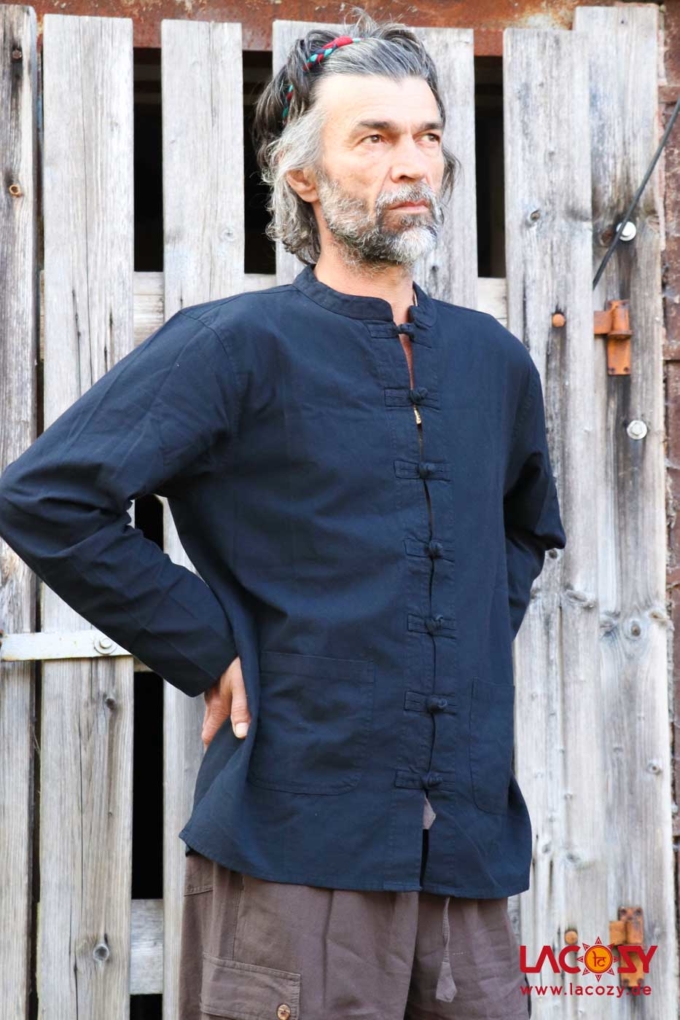 Männer Hemd Kurtha TOKYO Herren Schwarz – Bild 4
