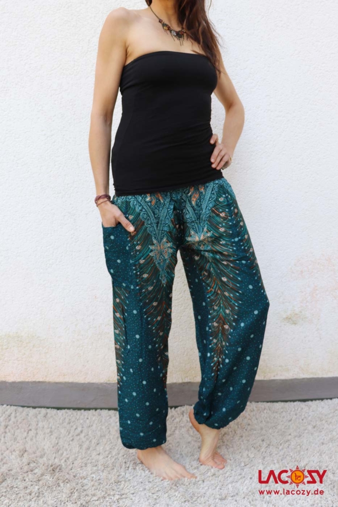 Pumphose ORIENTAL FEATHERS | Petrol