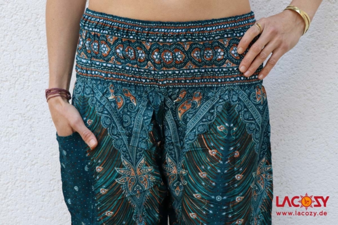 Pumphose ORIENTAL FEATHERS | Petrol – Bild 5