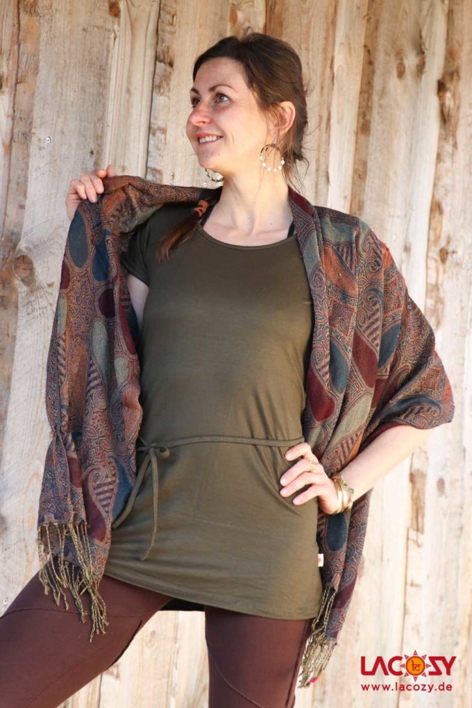 Weiches T-Shirt LEYLA Olive – Bild 3