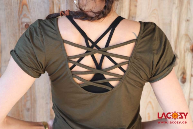 Weiches T-Shirt LEYLA Olive – Bild 5