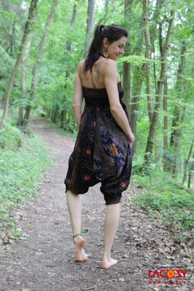 Haremshose mit orientalischem Print Schwarz – Bild 6