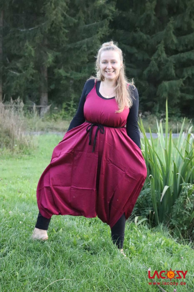 Yoga Overall/Jumpsuit TINAJI Bordeaux – Bild 2