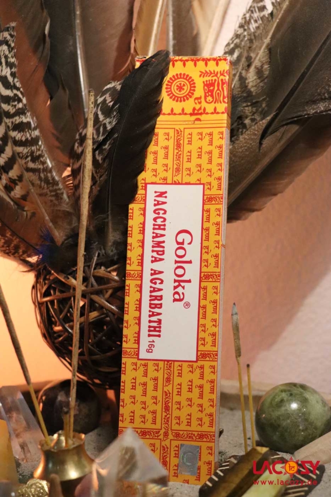 Nag Champa Räucherstäbchen von Goloka  -gelb- – Bild 2