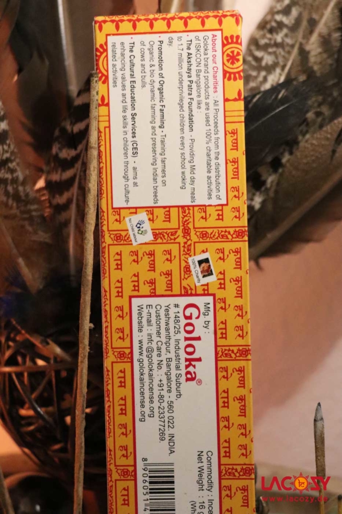 Nag Champa Räucherstäbchen von Goloka  -gelb- – Bild 4