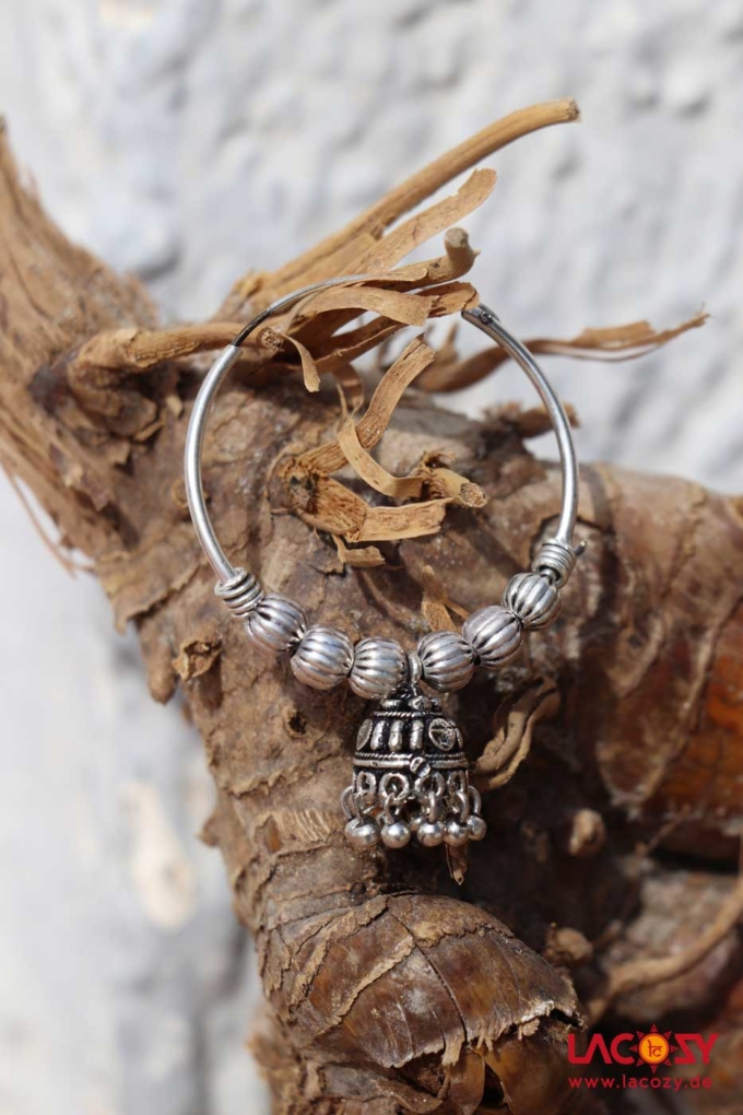 Indische Creolen PUJA  Silber – Bild 3