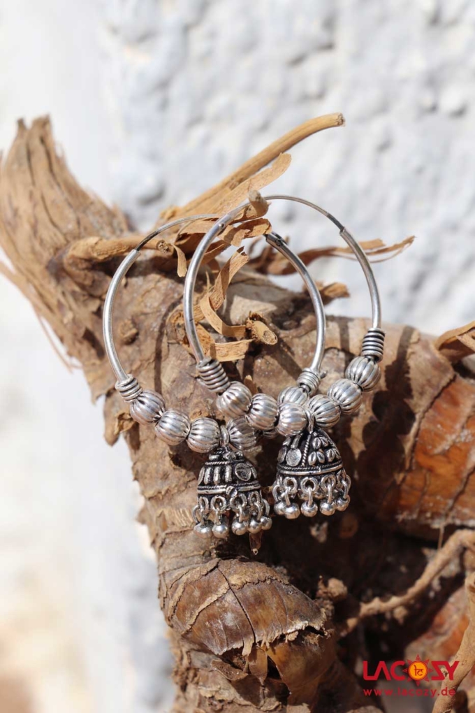 Indische Creolen PUJA  Silber – Bild 4